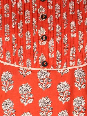 floral printed flared kurta - 16746385 - Standard Image - 4