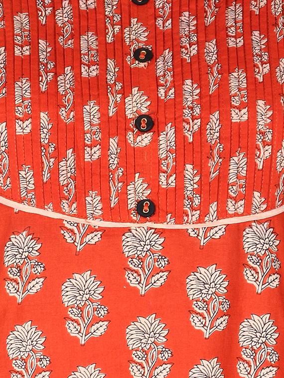 floral printed flared kurta - 16746385 - Zoom Image - 4