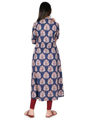 printed a-line kurta - 16746395 - Standard Image - 3