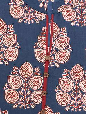 printed a-line kurta - 16746395 - Standard Image - 4