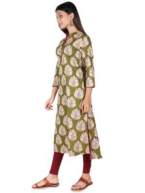 printed a-line kurta - 16746396 - Standard Image - 2