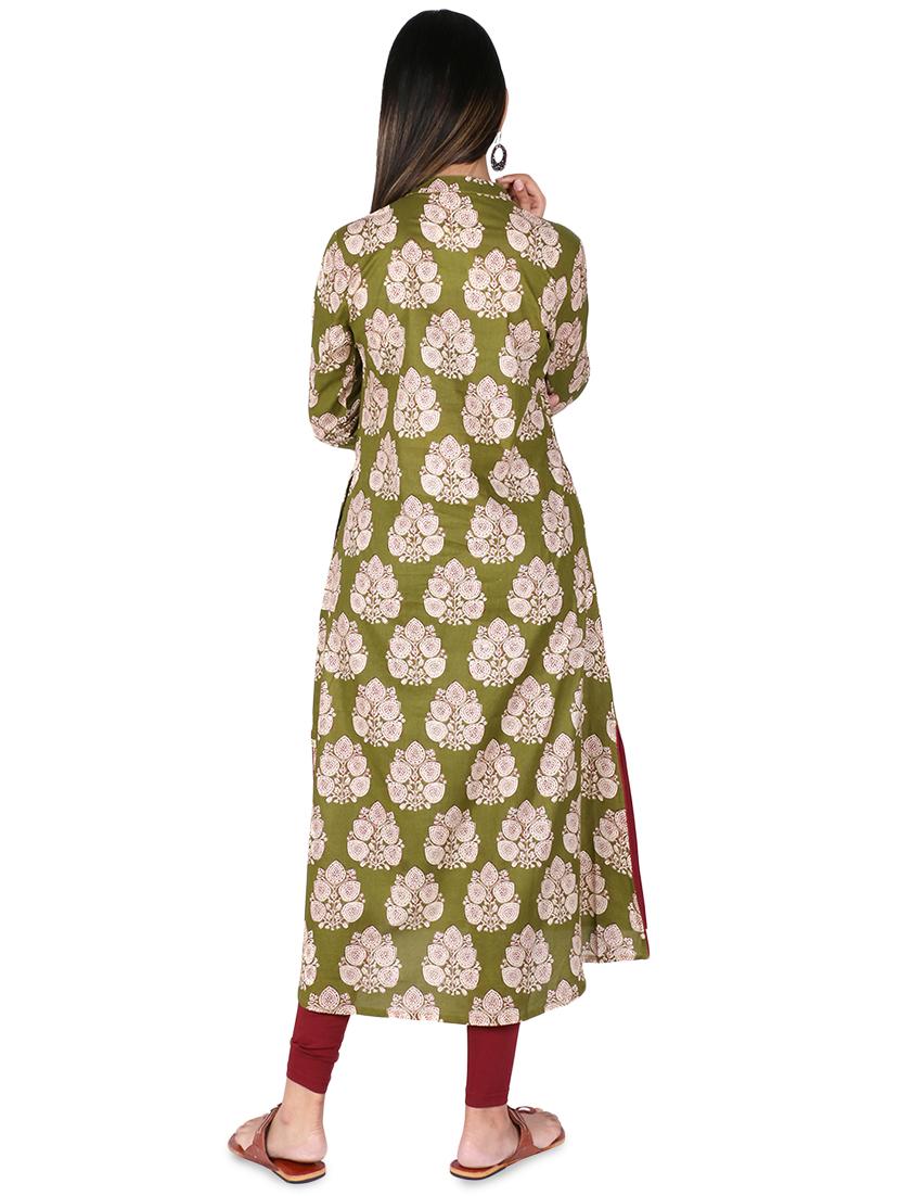 printed a-line kurta - 16746396 - Zoom Image - 3