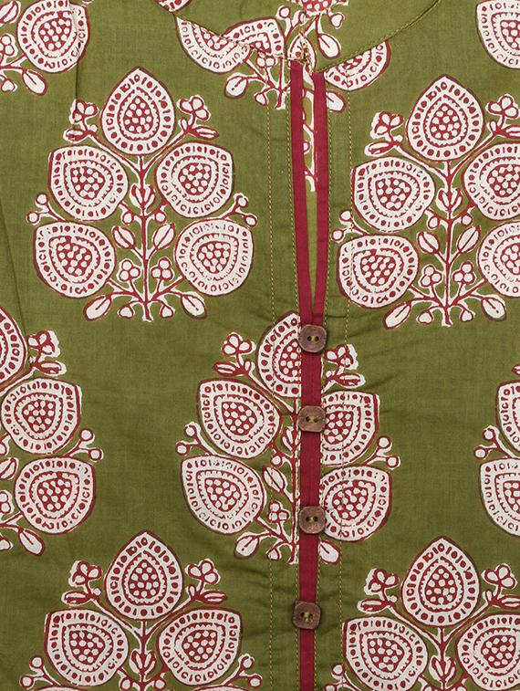 printed a-line kurta - 16746396 - Zoom Image - 4
