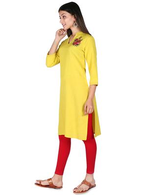 embroidered straight kurta - 16746398 - Standard Image - 2