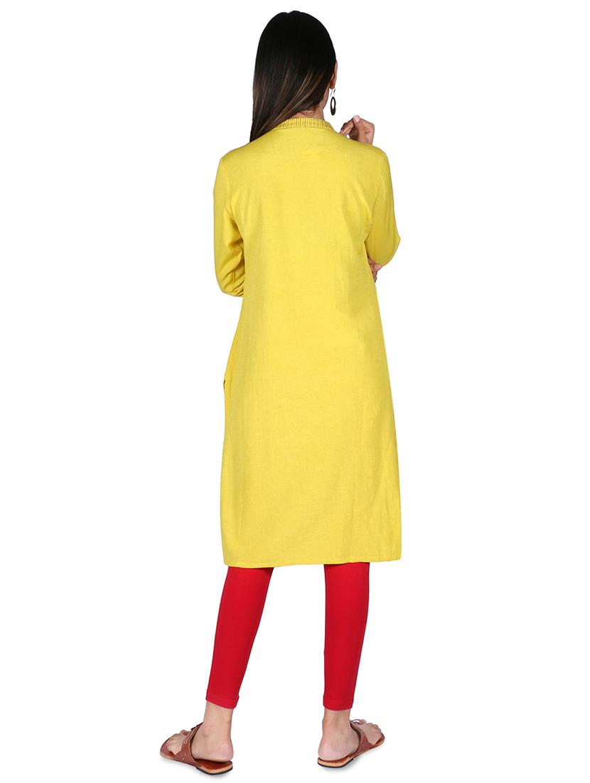 embroidered straight kurta - 16746398 - Zoom Image - 3