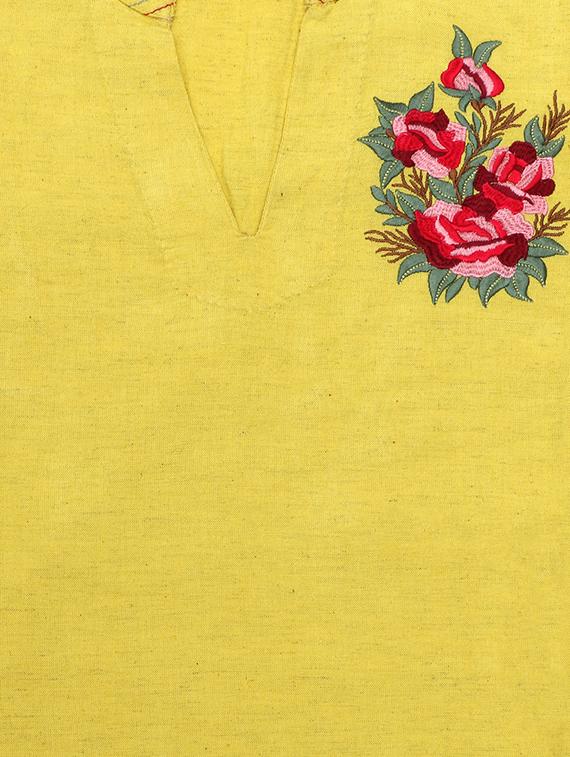 embroidered straight kurta - 16746398 - Zoom Image - 4