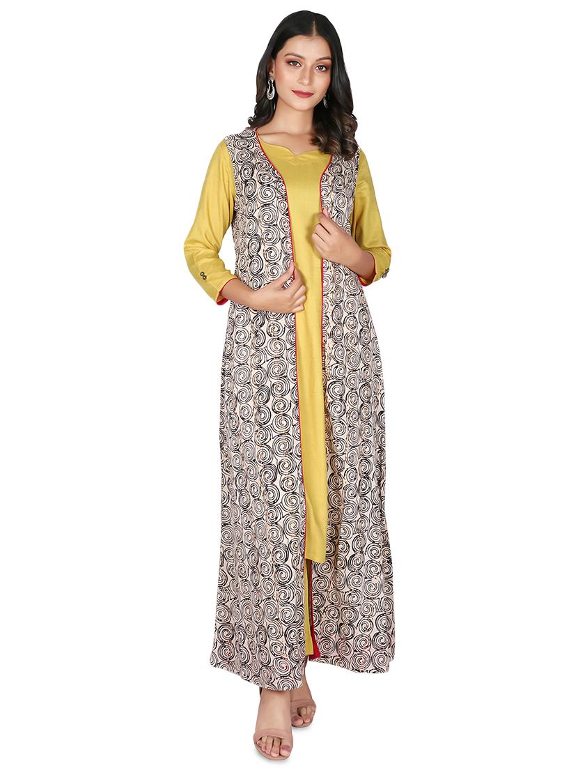 printed kurta palazzo set - 16746411 - Zoom Image - 1