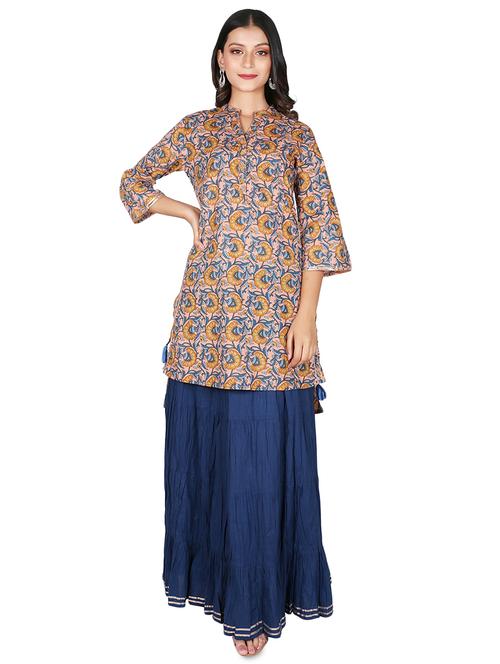 floral kurta skirt set - 16746412 - Standard Image - 1