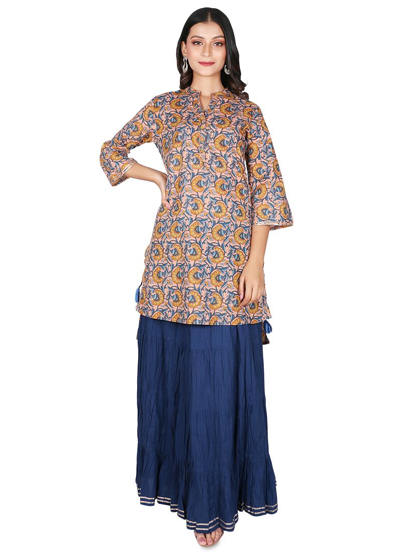 floral kurta skirt set - 16746412 - Zoom Image - 1