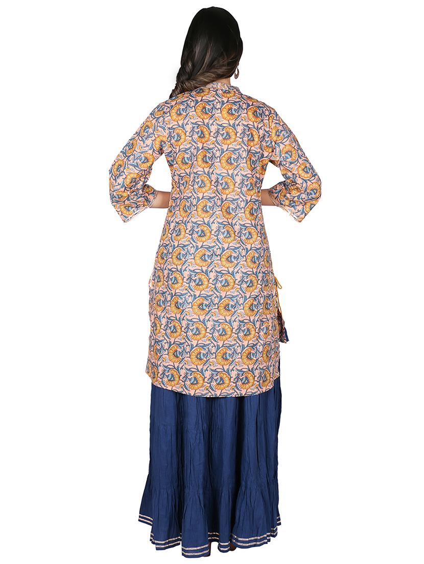 floral kurta skirt set - 16746412 - Zoom Image - 3