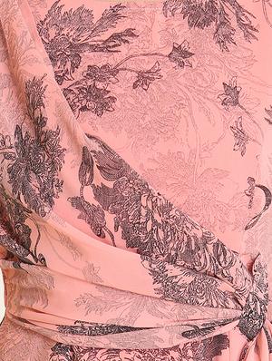 drape detail round neck a-line dress - 16746413 - Standard Image - 4