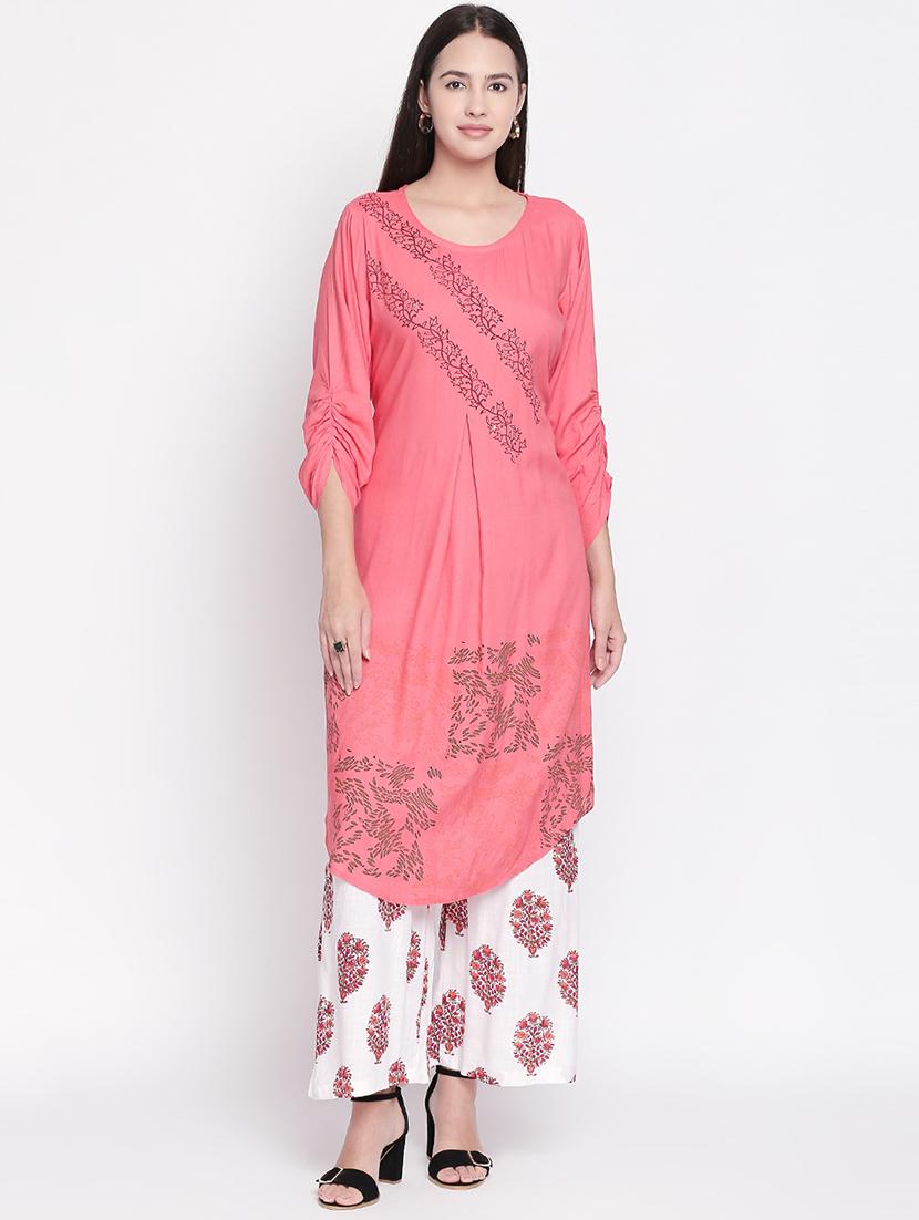 printed kurta palazzo set - 16746415 - Zoom Image - 1