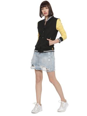 contrast ribbed color block jacket - 16746421 - Standard Image - 4