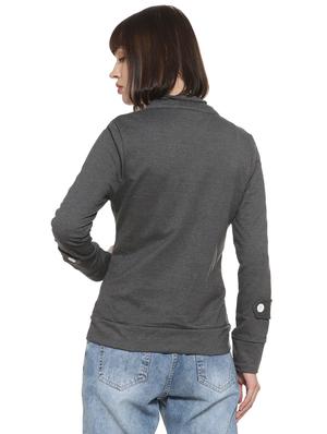 lapel neck solid jacket - 16746427 - Standard Image - 3
