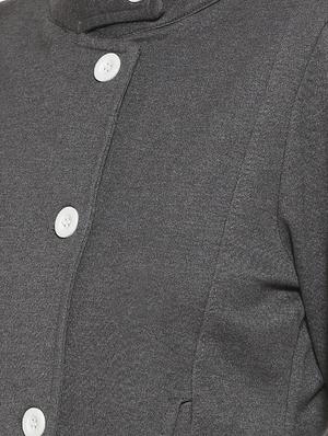 lapel neck solid jacket - 16746427 - Standard Image - 5