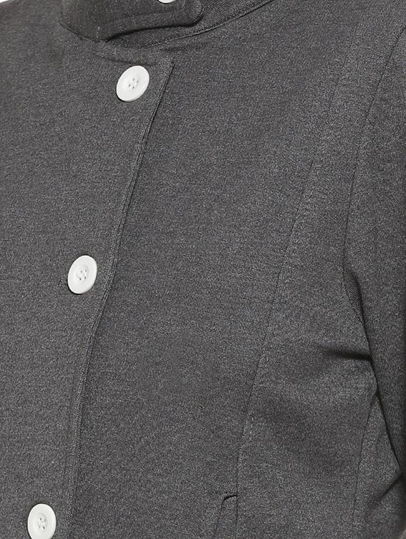 lapel neck solid jacket - 16746427 - Zoom Image - 5
