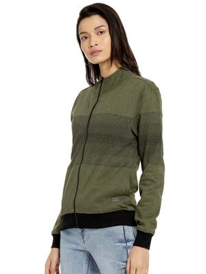 contrast ribbed turtle neck jacket - 16746441 - Standard Image - 2