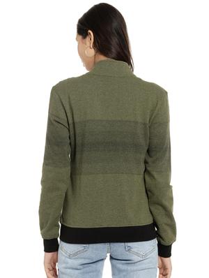 contrast ribbed turtle neck jacket - 16746441 - Standard Image - 3