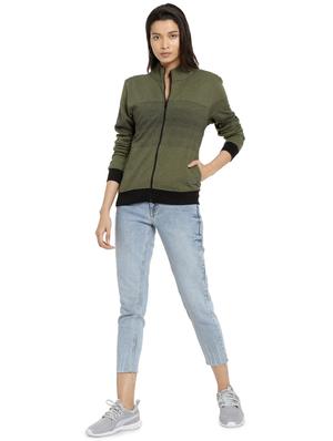 contrast ribbed turtle neck jacket - 16746441 - Standard Image - 4
