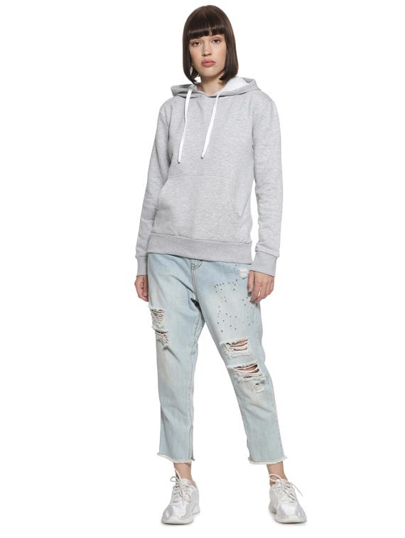 long sleeved pocket detail hooded sweatshirt - 16746443 - Zoom Image - 4