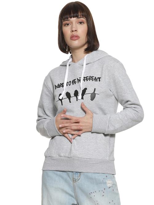 long sleeved quirky print hooded sweatshirt - 16746448 - Standard Image - 1