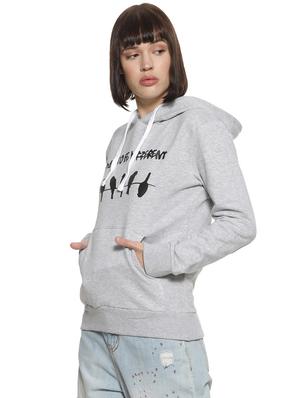 long sleeved quirky print hooded sweatshirt - 16746448 - Standard Image - 2