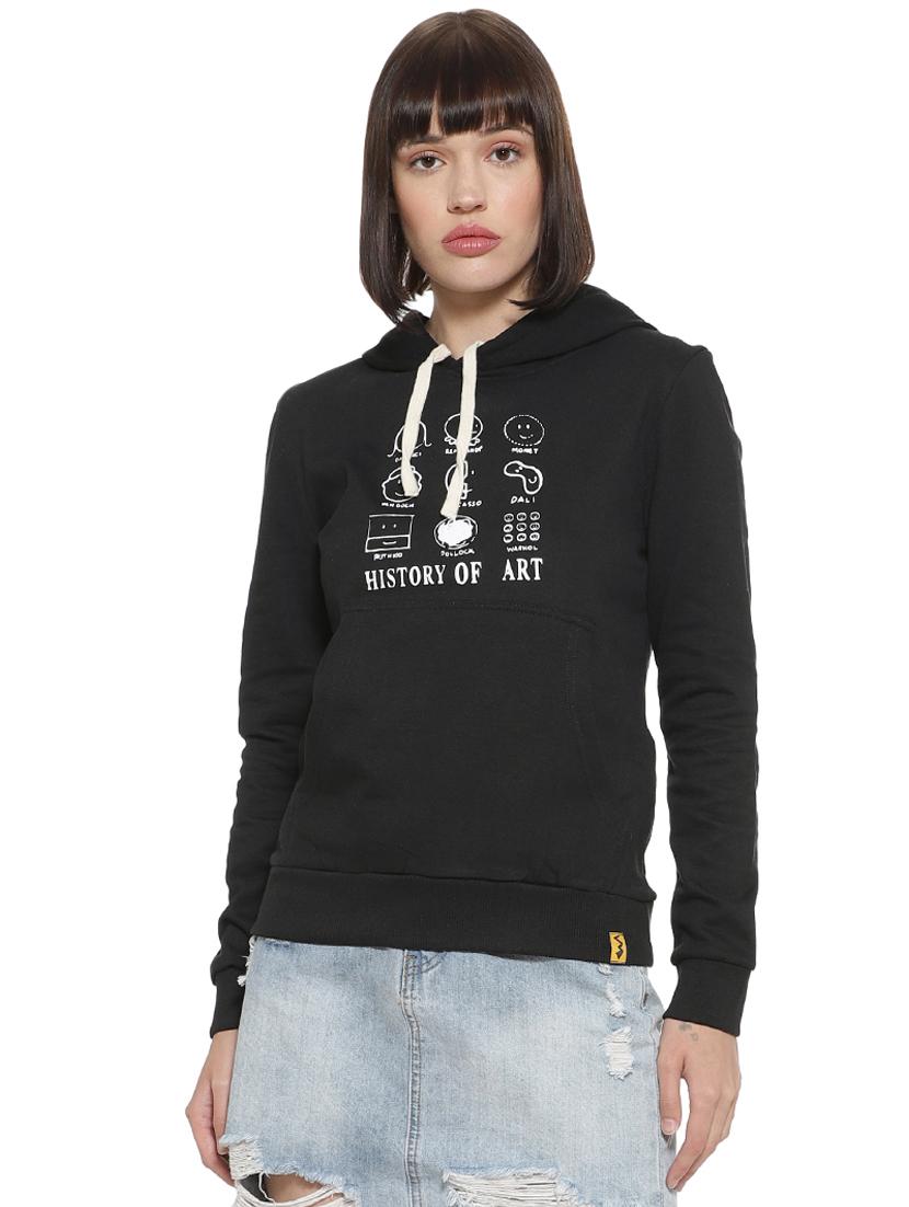 long sleeved quirky print hooded sweatshirt - 16746449 - Zoom Image - 1