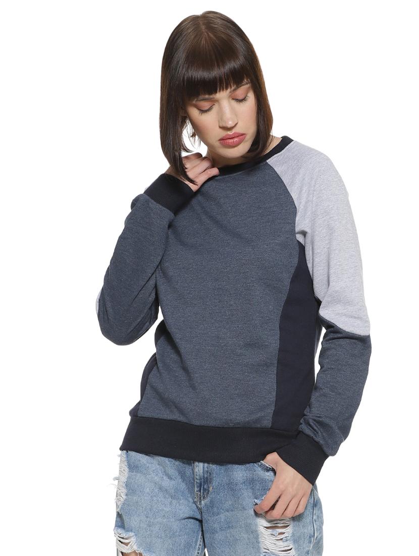 raglan sleeved color block sweatshirt - 16746462 - Zoom Image - 1