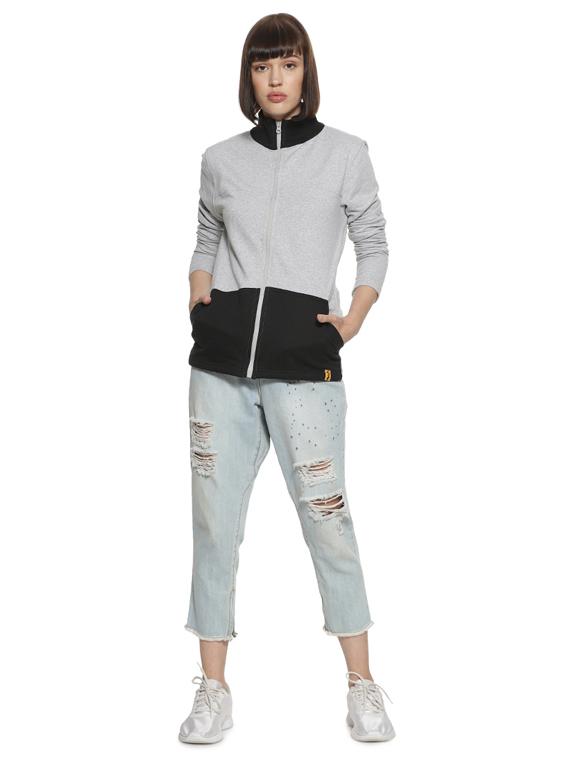 pocket detail color block jacket - 16746470 - Zoom Image - 4
