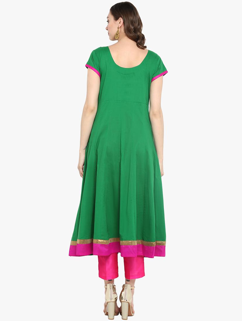 block print anarkali kurta - 16746483 - Zoom Image - 3