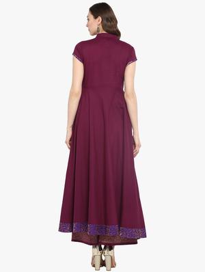 block print anarkali kurta - 16746487 - Standard Image - 3