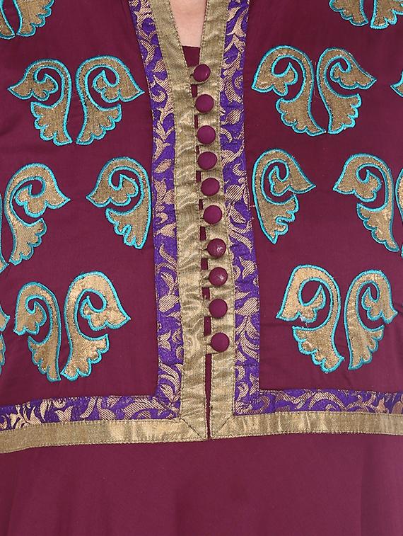block print anarkali kurta - 16746487 - Zoom Image - 4