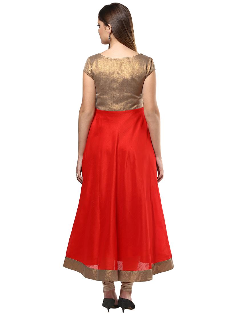 block print anarkali kurta - 16746489 - Zoom Image - 3