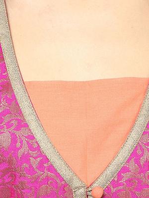 block print anarkali kurta - 16746496 - Standard Image - 4