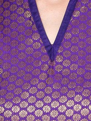 block print anarkali kurta - 16746502 - Standard Image - 4