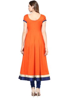 block print anarkali kurta - 16746504 - Standard Image - 3