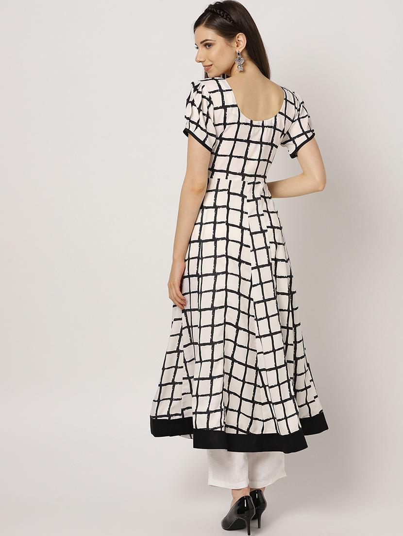 block print anarkali kurta - 16746505 - Zoom Image - 3
