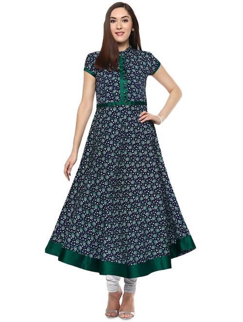 printed flared kurta - 16746510 - Standard Image - 1