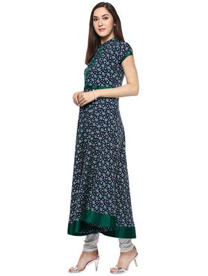 printed flared kurta - 16746510 - Standard Image - 2