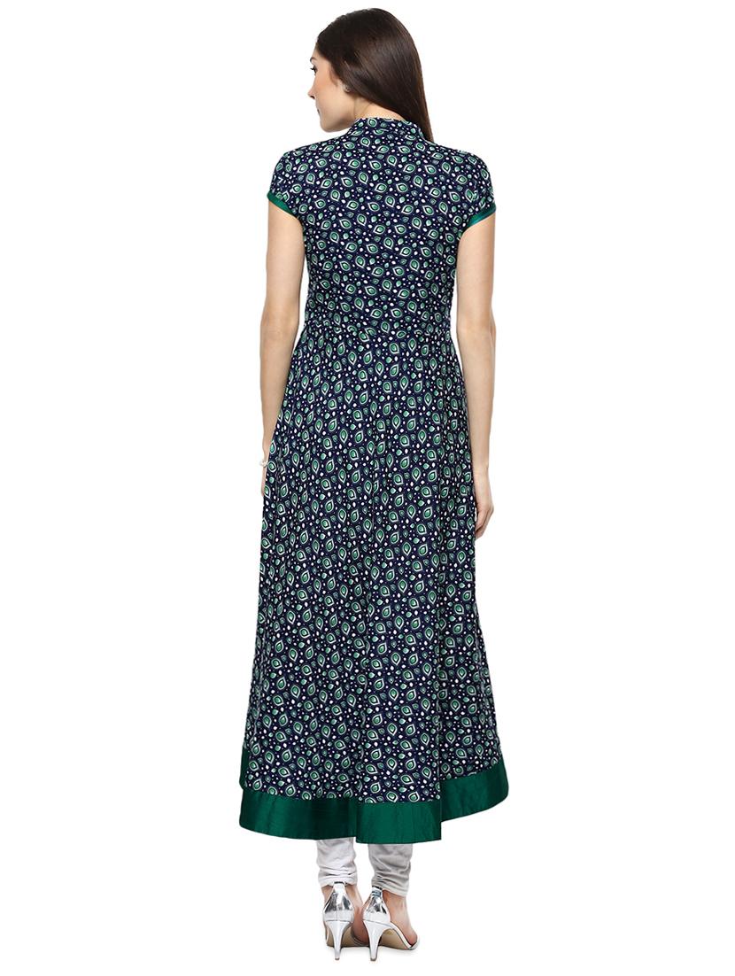 printed flared kurta - 16746510 - Zoom Image - 3