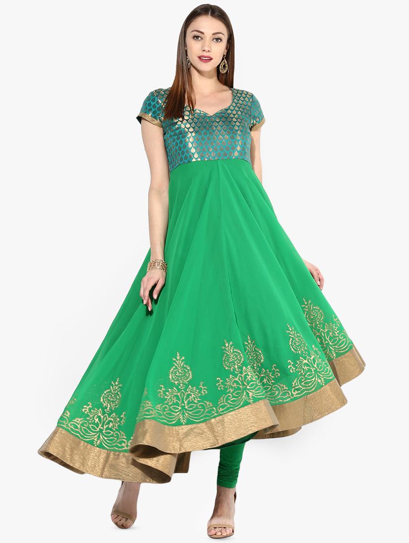 georgette anarkali kurta - 16746519 - Zoom Image - 1