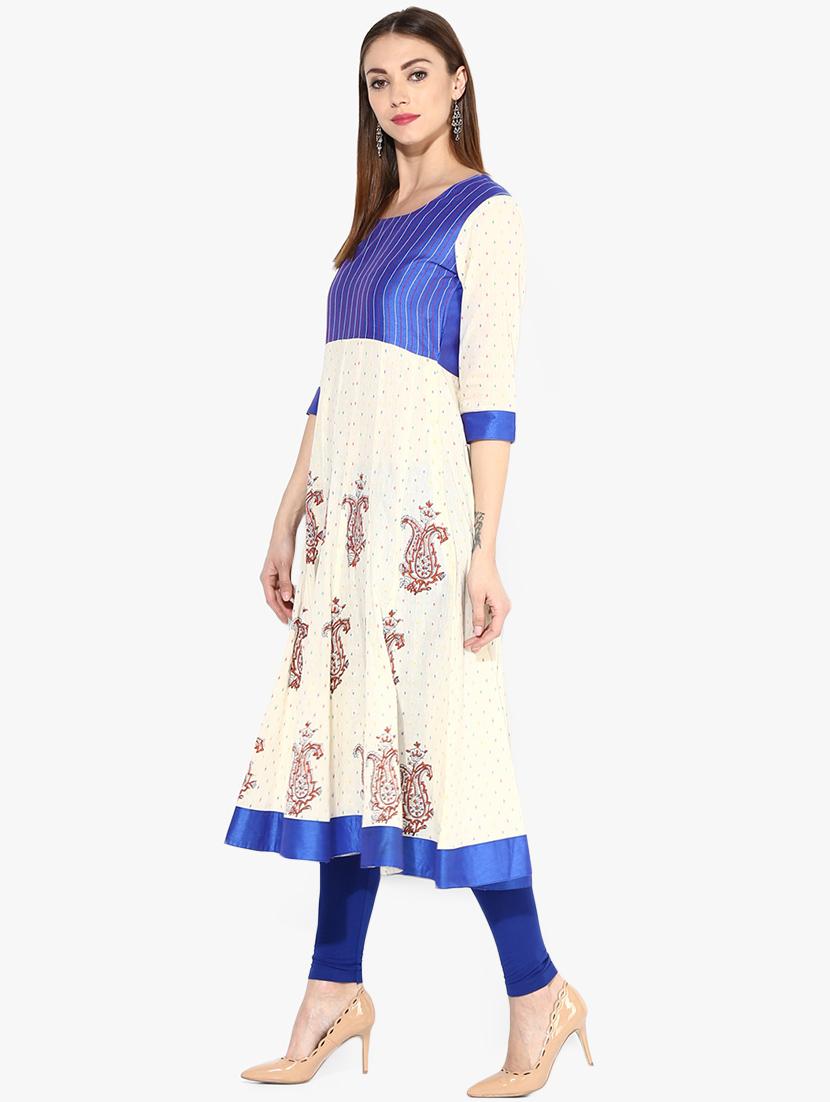 block print anarkali kurta - 16746523 - Zoom Image - 2