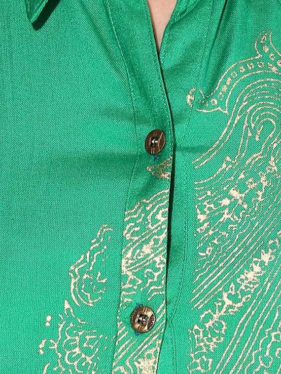 foil print straight kurta - 16746528 - Zoom Image - 4
