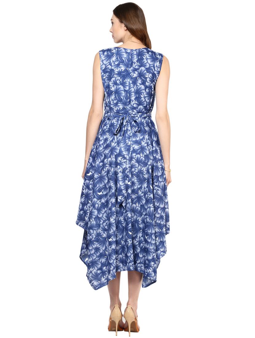 jagged hem floral asymmetric dress - 16746557 - Zoom Image - 3