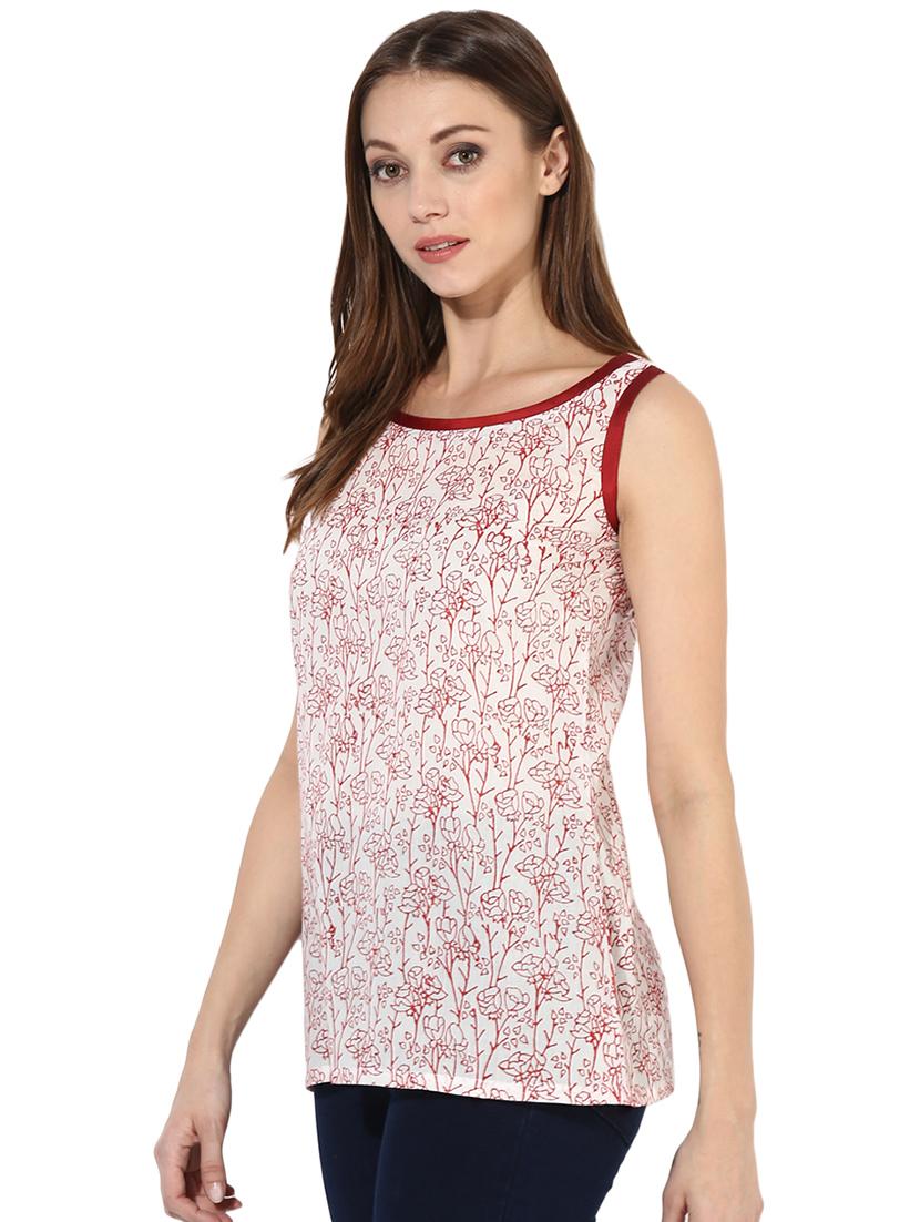 boat neck floral top - 16746559 - Zoom Image - 2
