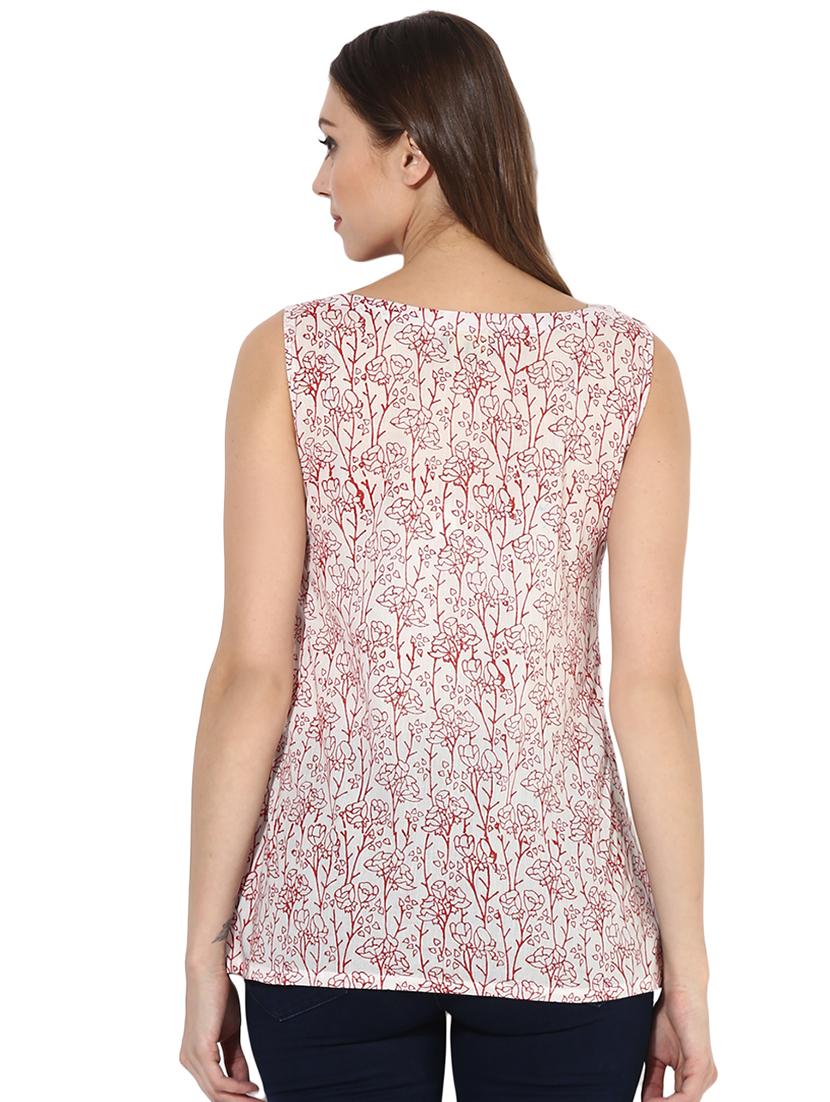 boat neck floral top - 16746559 - Zoom Image - 3