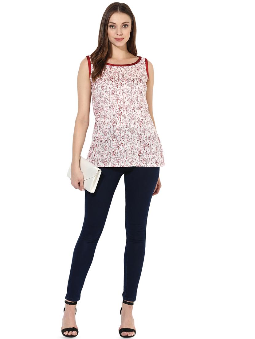 boat neck floral top - 16746559 - Zoom Image - 4