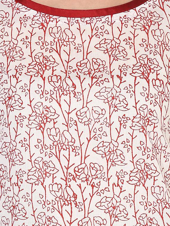 boat neck floral top - 16746559 - Zoom Image - 5