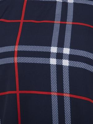 round neck bell sleeved plaid top - 16746606 - Standard Image - 4