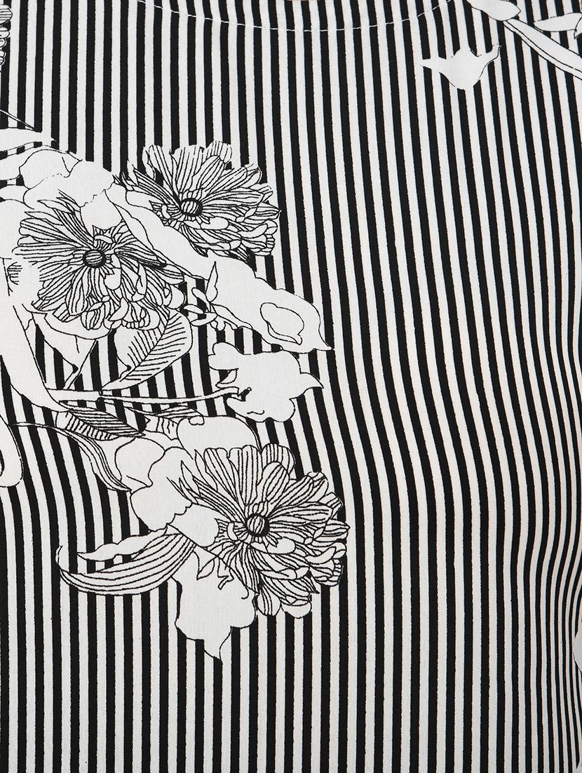 round neck floral striped top - 16746615 - Zoom Image - 4